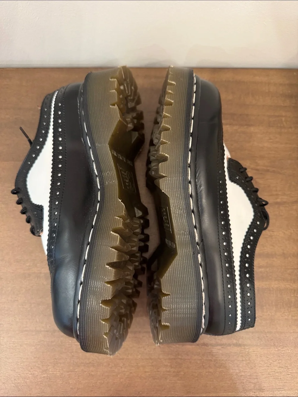 Dr. Martens Made in England OG Black & White Bex Brogue Oxfords